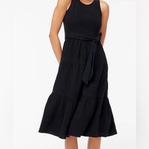NWT J.Crew Factory Belted gauze midi dress, size 18, BR187